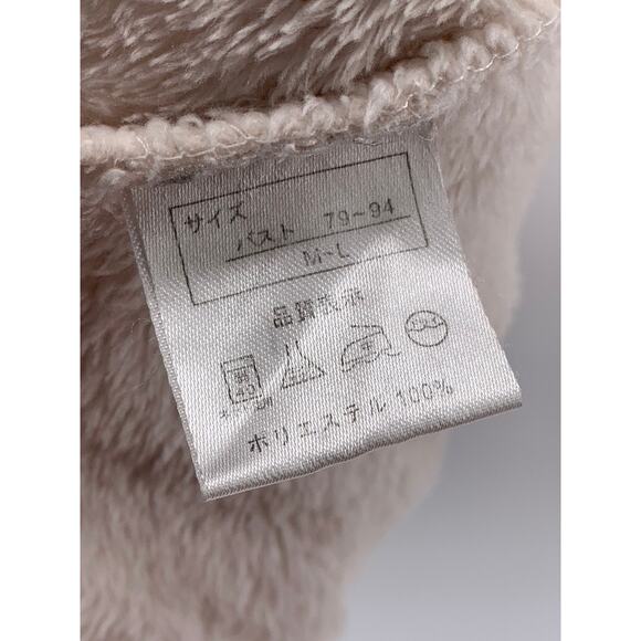 LOVE HIP Women's Light Pink Fleece Sherpa Lined Crewneck Sweater SZ M-L - Picture 10 of 10